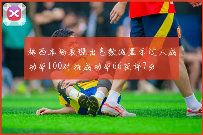 梅西本场表现出色数据显示过人成功率100对抗成功率66获评7分
